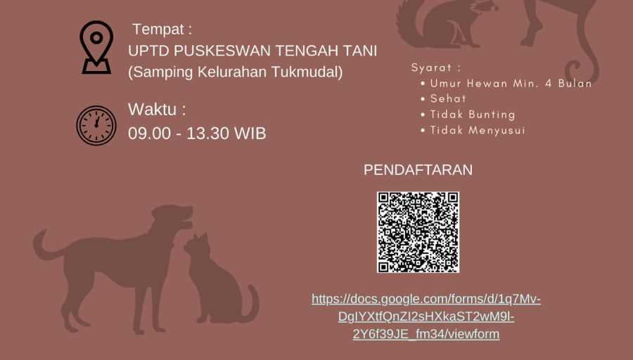 VAKSINASI RABIES UPT PUSKESWAN TENGAH TANI
